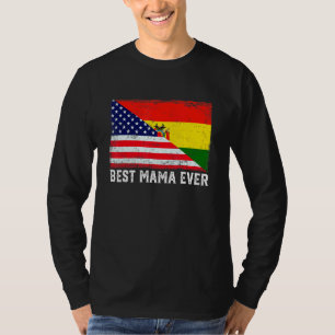 T-shirt Femme Meilleure maman Jamais Américaine Bolivie Dr