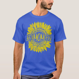 T-shirt Femme Meilleure maman jamais tournesol Bonnes mère