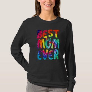 T-shirt Femme Meilleure maman Joyeuse Fête des Mères Tie D