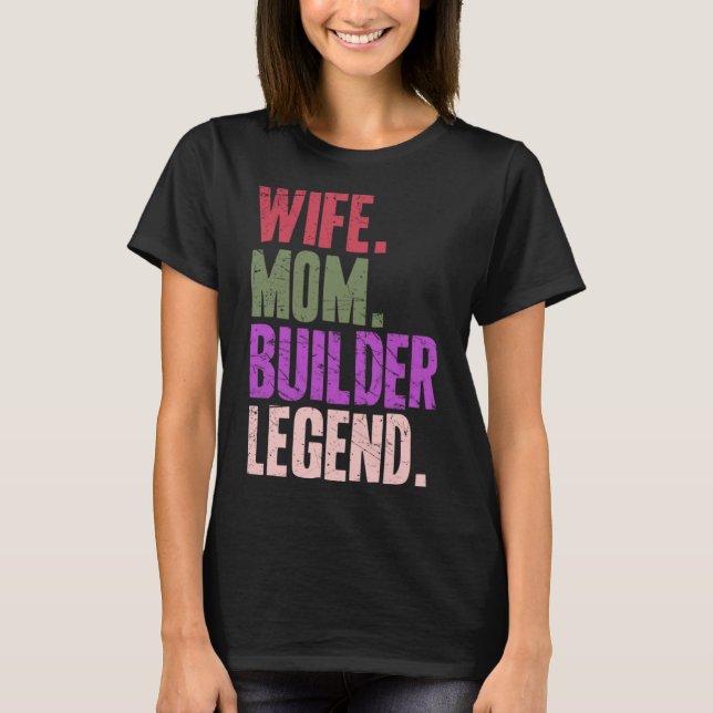 T-shirt Femme Mère Constructeur Mère 1 (Devant)