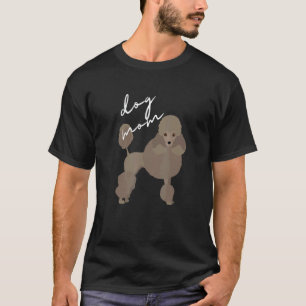 T-shirt Femme Mère de Chien Caniche Brun Toiletté