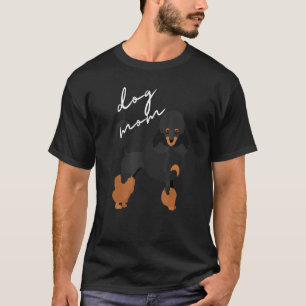 T-shirt Femme Mère de Chien Caniche Noir et Brun Toiletté