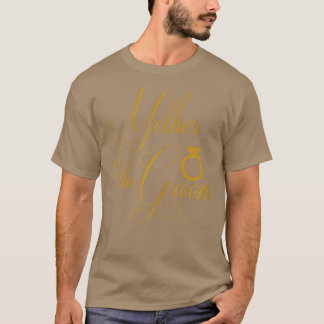 T-shirt Femme Mère de la GroomCute Mariage nuptiale Or