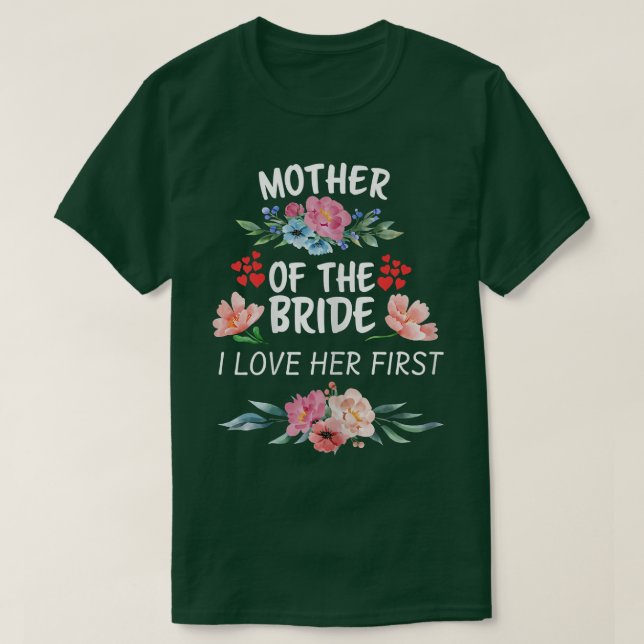 T-shirt Femme Mère De La Mariée J'ai Aimé Son Mariage De M (Design devant)