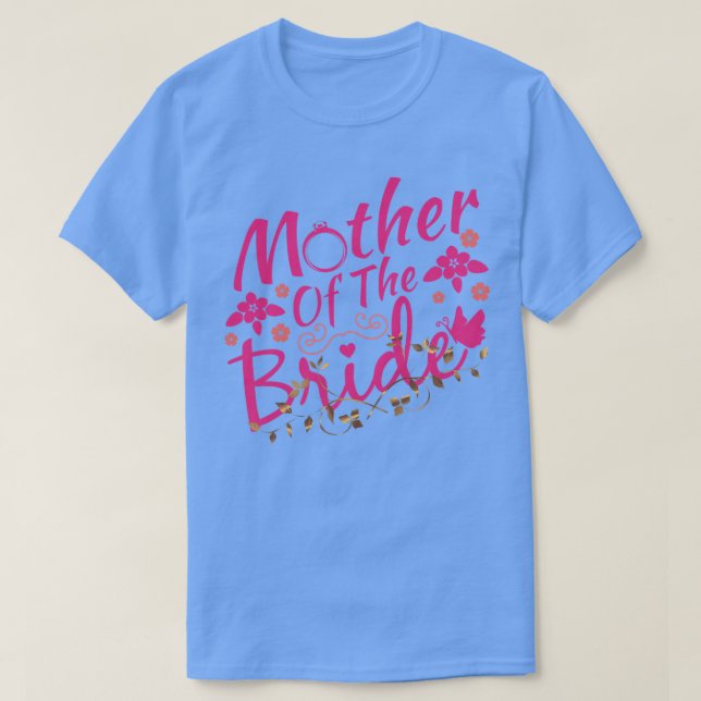 T-shirt Femme Mère de la mariée mignonne Mariage par la nu (Design devant)