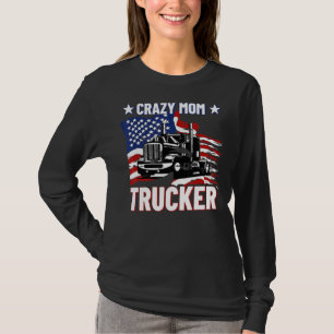 T-shirt Femme Mère Trucker Funky American Flag Trucker W