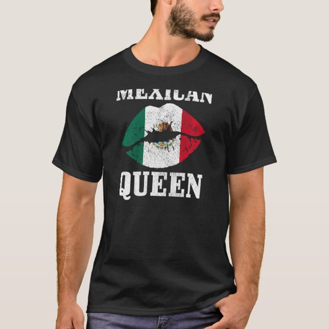 T-shirt Femme Mexicaine Reine Mexique Flag Pride Vintage G (Devant)