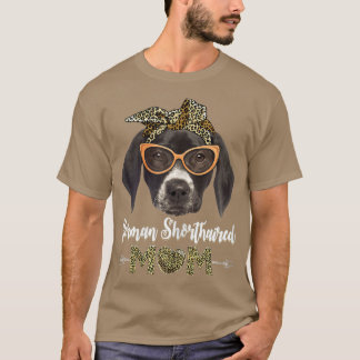 T-shirt Femme mignonne Allemande Mince Maman Léopard Chien