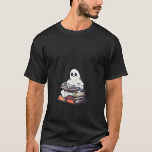 T-shirt Femme mignonne Cartographie Fantôme Lecture Livres