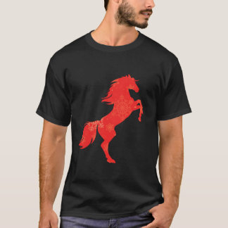 T-shirt Femme mignonne Cheval Amant Drôle hiver Noël Holi