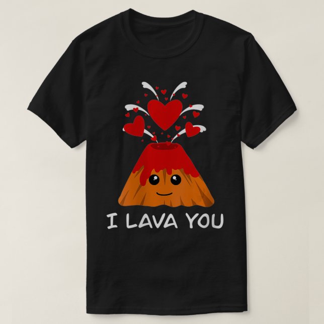 T-shirt Femme mignonne Lava Day Volcano Love Couple Valent (Design devant)