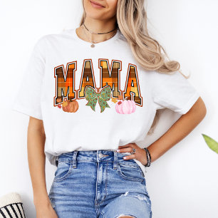 T-shirt Femme mignonne Moderne Mama Chemise Automne Typogr