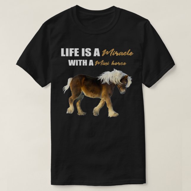 T-shirt Femme Miniature Cheval Mini Cheval Animaux Cheval  (Design devant)