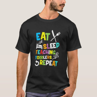 T-shirt Femme Minuscule Tamer Humain Mange Sleep Enseignem
