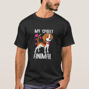 T-shirt Femme Mon Esprit Animal Beagle Chien J'aime Maman