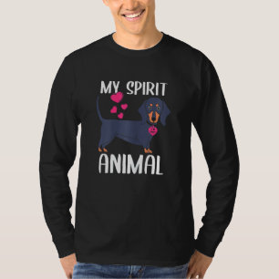 T-shirt Femme Mon Esprit Animal Dachshund Chien J'aime Mam