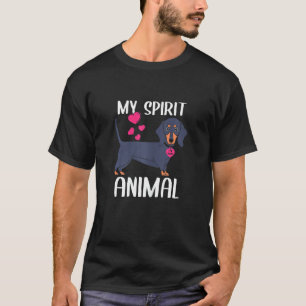 T-shirt Femme Mon Esprit Animal Dachshund Chien J'aime Mam