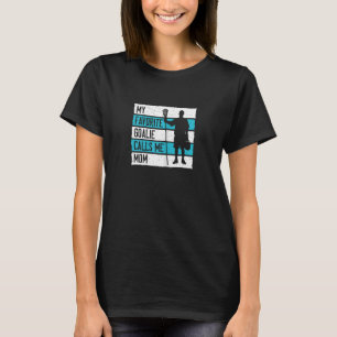 T-shirt Femme Mon gardien favori M'Appelle Maman Lacrosse