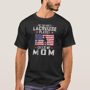 T-shirt Femme Mon Joueur De Crosse Préféré M'Appelle Maman
