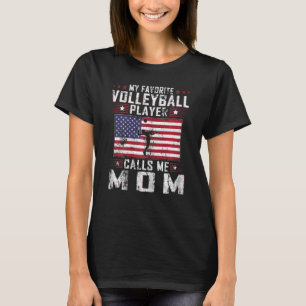 T-shirt Femme Mon Joueur De Volley-ball favori m'appelle M