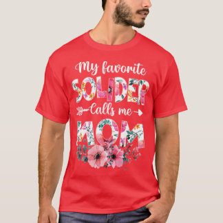 T-shirt Femme Mon Solider Favori M'Appelle Maman Armi Mama