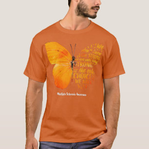 T-shirt Femme MS Butterfly Orange Ribbon Multiple Scleros