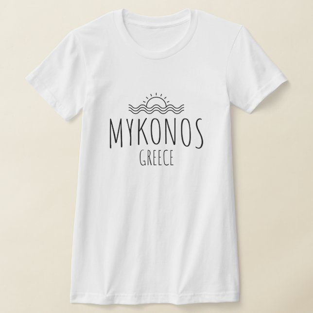 T-shirt Femme Mykonos Grèce (Poser)