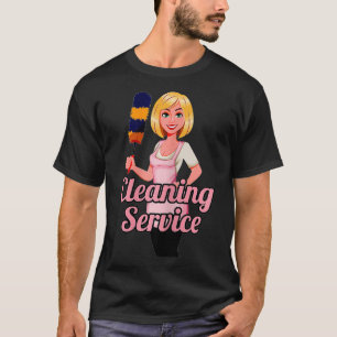 T-shirt Femme Nettoyage Lady Entretien Carrière Femme Hou
