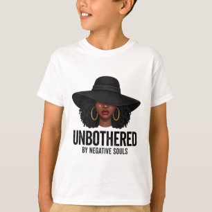 T-shirt Femme noire d'art mélan non dérangée par les âmes