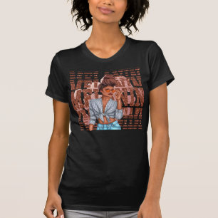 T-shirt Femme Noire Glamour Fausse Paillette Mélanine Chic