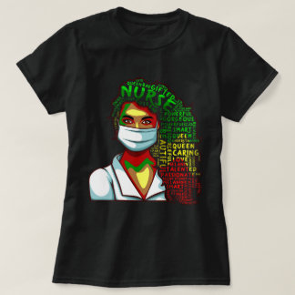 T-shirt Femme Noire instruite NICU Infirmière Bla...
