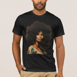 T-shirt Femme noire vintage