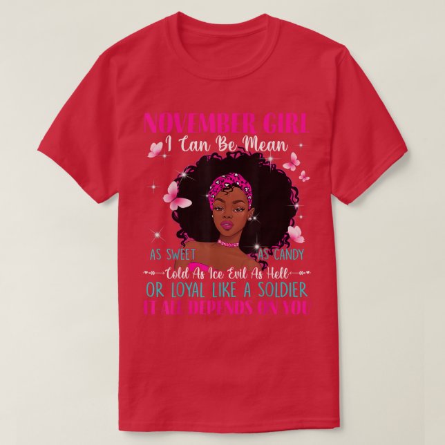T-shirt Femme Novembre Fille Je Peux Être Moyenne Aussi Do (Design devant)