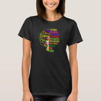 T-shirt Femme Octobre Fille Elle Slay & Prays Anniversaire