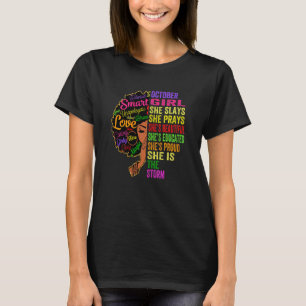 T-shirt Femme Octobre Fille Elle Slay & Prières Octobre Bi