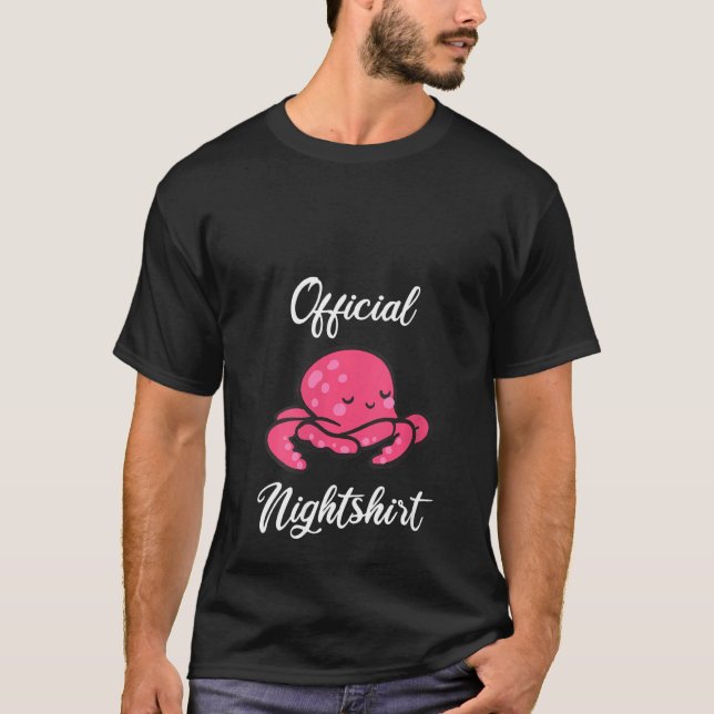 T-shirt Femme Octopus Sleepshirt Nightshirt Sle (Devant)
