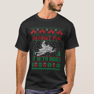 T-shirt Femme Oh Quel Amusement C'Est De Faire Du Snowmobi