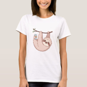 T-shirt femme paresseux mignon Cadeau drôle d'anim