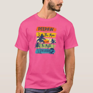 T-shirt Femme Peepaw L'Homme Le Mythe La Legend Beach Su