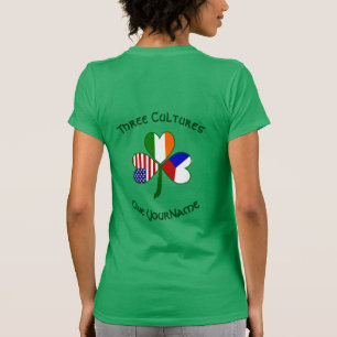 T-shirt femme personnalisé Tchéquie Irlande USA tr