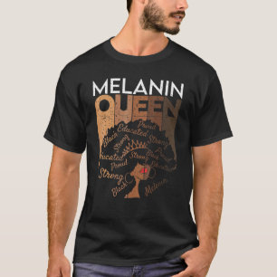 T-shirt Femme Phénoménale Noire instruite Melanin Poing No
