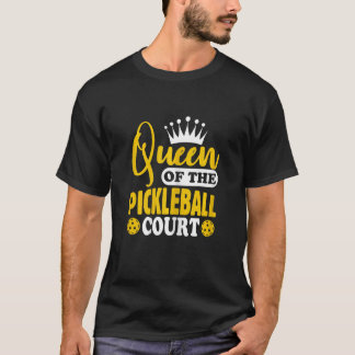 T-shirt Femme Pickleball Reine Du Pickleball Court Pi
