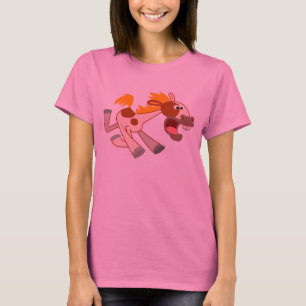 T-shirt femme Pinto Horse caricature animée