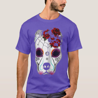 T-shirt Femme Pitbull sucre crâne tatouage Halloween cadea