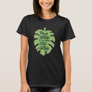 T-shirt Femme Plante Mignonne Lady Est La Nouvelle Chat La