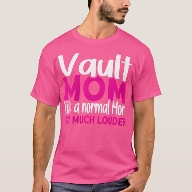 T-shirt Femme Pole Vaulter Vault Maman Comme Une Maman Po  (Devant)