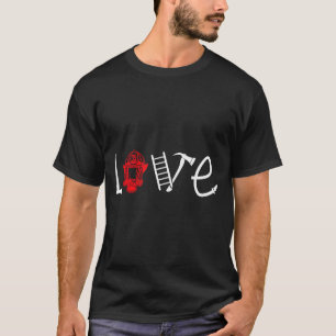 T-shirt Femme pompier Amour Femme Mariée Petite amie