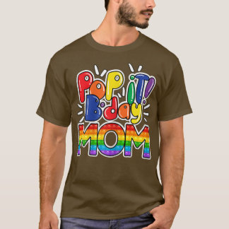 T-shirt Femme Pop It Maman De L'Anniversaire Fille Ou Garç