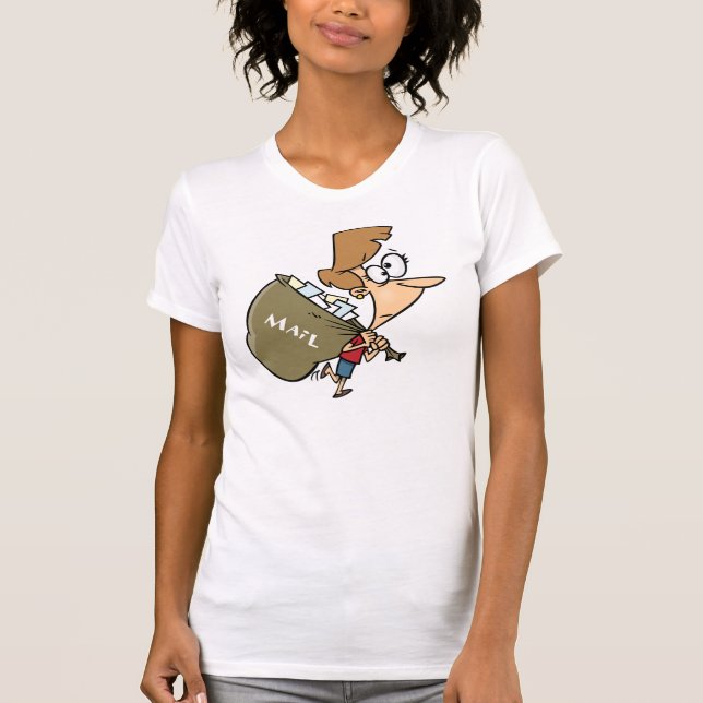 T-shirt femme portant un sac à main (Devant)