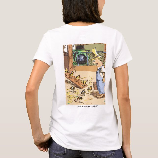 T-shirt femme pour motard Chicks (Dos)